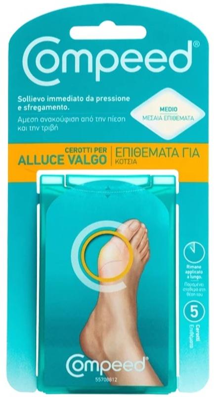 Compeed Cerotti per Alluce Valgo Sollievo da Pressione e Sfregamento 5 Pezzi