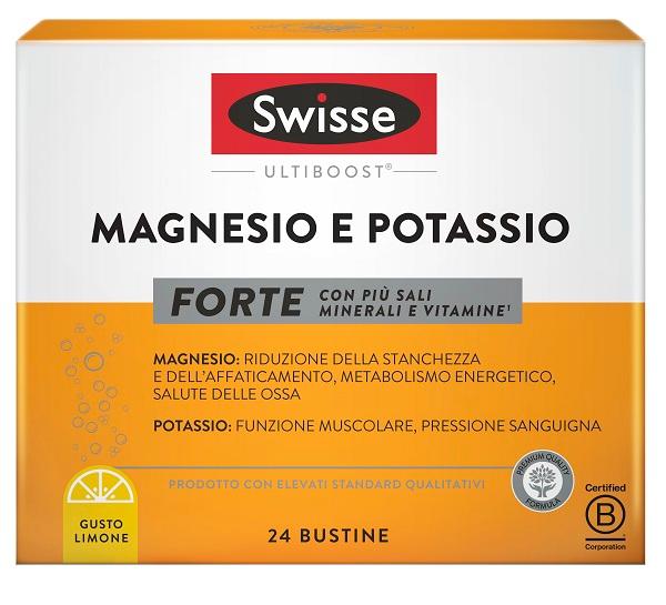 Swisse Magnesio Potassio Forte Integratore Vitamine e Minerali 24 Bustine