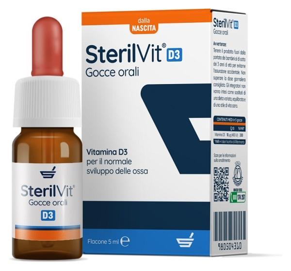 Sterilfarma Sterilvit D3 Integratore per lo Sviluppo delle Ossa Gocce 5 ml