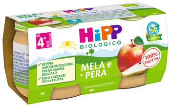 Hipp Omogeneizzato Mela/Pera 2x80g 4Mesi+