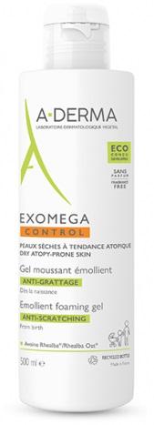 A-Derma Exomega Control Gel Detergente Emolliente Viso e Corpo 500 ml