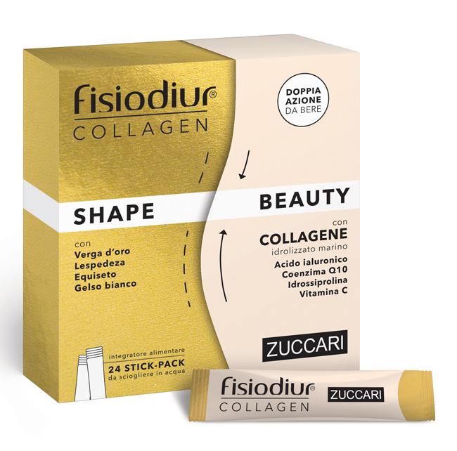 Zuccari Fisiodiur Collagen Integratore con Collagene Marino 24 Stickpack Da 5 G