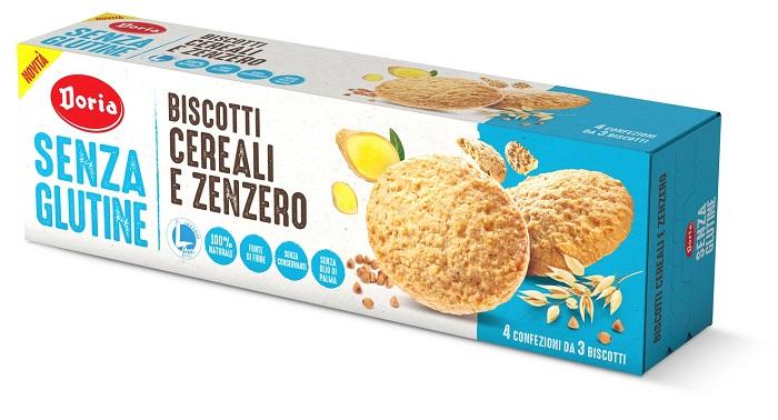 Doria Biscotti Cereali/Zenzero Senza Glutine 4x37,5g