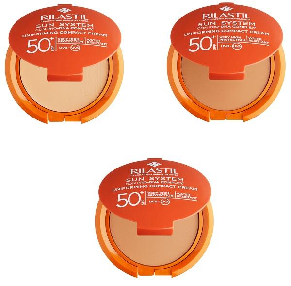 Rilastil Sun System PPT SPF50+ Color Corrector Fondotinta Compatto Bronze 10g