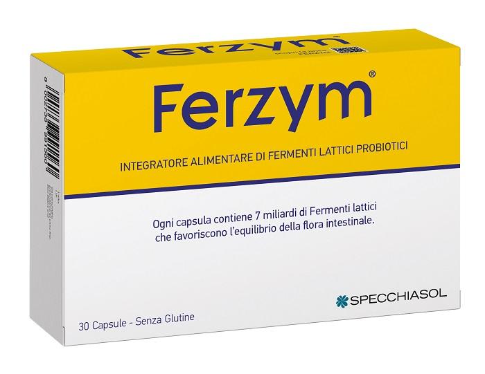 Specchiasol Ferzym Integratore di Fermenti Lattici Flora Intestinale 30 Capsule