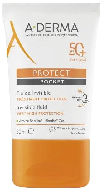 A-Derma Protect Fluido Solare Invisibile Protezione Molto Alta SPF50 30 ml