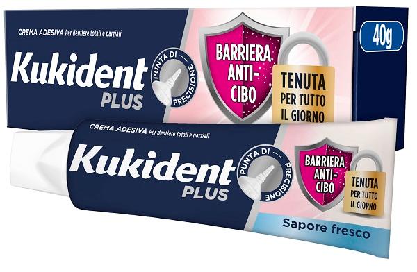 Kukident Plus Barriera Anti-Cibo Sapore Fresco 40g