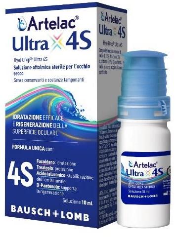 Artelac Ultra 4S Soluzione Oftalmica per Occhi Secchi 10 ml