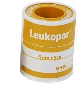 Lekopor Cerotto Ipoallergenico in Rochetto 5 m x 5 cm