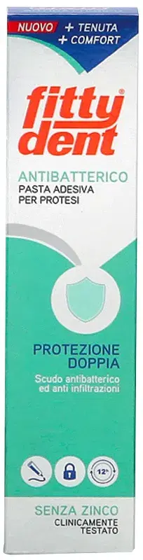 Ideco Fittydent Antibatterico Pasta Adesiva Dentiera Nuova Formula40 G