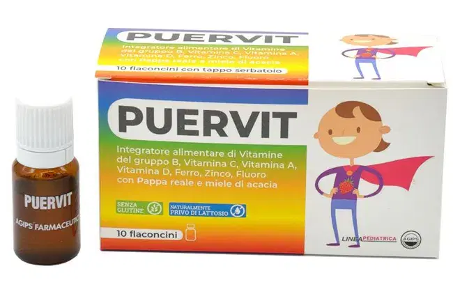 Puervit Integratore 10 Flaconcini da 10 ml Con Tappo Serbatoio