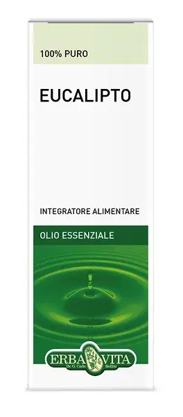Erba Vita Olio Essenziale Eucalipto Integratore Balsamico 100% Puro 10 ml