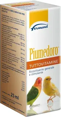 Formevet Piumedoro TuttoVitamine Integratore Ricostituente Uccelli 25ml