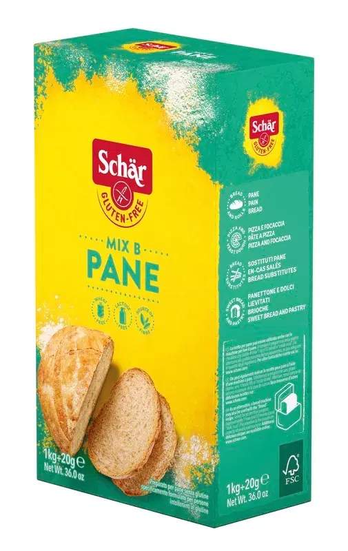 Schar Mix Pane Mix B Preparato per Pane e Impasti Lievitati Senza Glutine 1 Kg