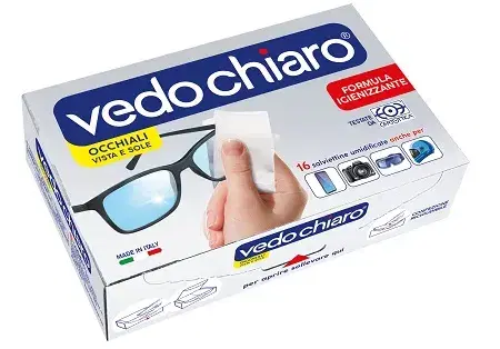 Vedo chiaro Salviettine per Occhiali Vista E Sole 16 pezzi