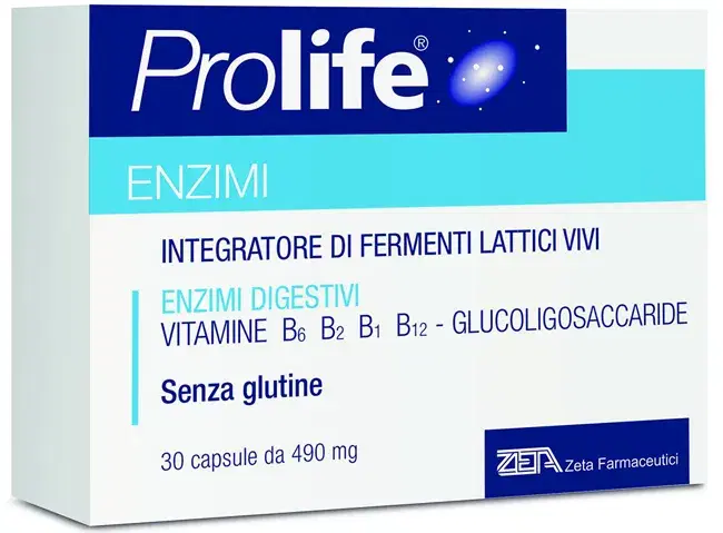 Prolife Enzimi Integratore Alimentare di Fermenti Lattici Vivi 30 Capsule