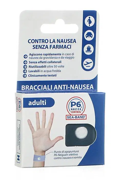 P6 Nausea Control Bracciali Anti-Nausea per Adulti 2 Pezzi