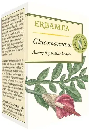 Erbamea Glucomannano Integratore per Perdere Peso 50 Opercoli