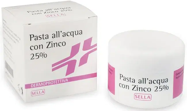 Sella Pasta All'Acqua Con Zinco 25% Per Arrossamenti Cutanei Dei Neonati 100 ml
