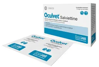Innovet Linea Animali Domestici Oculvet Cani e Gatti Igiene Oculare 14 Salviette