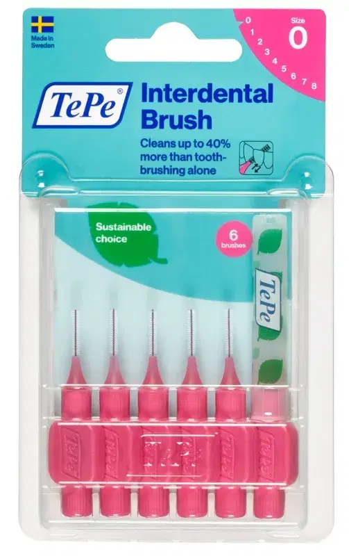 TePe Scovolino Rosa Per Pulizia Interdentale 0,4 mm 6 Pezzi