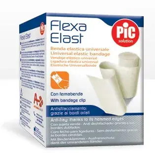 Pic Benda Elastica di Supporto Universale Bianca 10 cm x 4,5 m Fustella