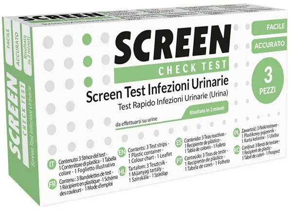 Screen Check Test Infezioni Vie Urinarie 3 Pezzi
