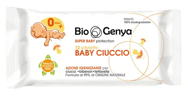 Biogenya Salviette Baby Ciuccio Igienizzante 12 Pezzi