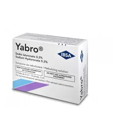 Yabro 10 Fiale 3ml Acido Ialuronico 0,3% Soluzione Per Nebulizzatore