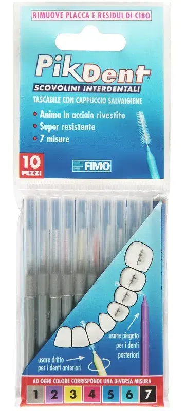 Pikdent Scovolino Interdentale 1 Grigio 0,4 mm 10 Pezzi