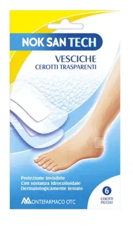 Nok San Tech Vesciche Cerotti Trasparenti Piccoli 6 Pezzi