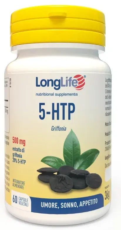 LongLife Linea Sonno e Serenità 5-HTP Idrossitriptofano Integratore 60 Capsule