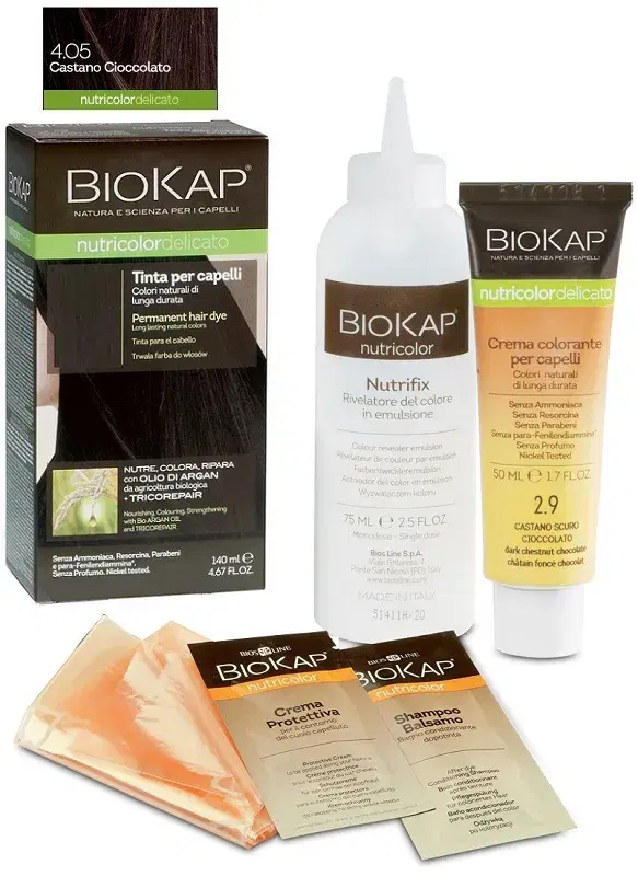 Biokap Nutricolor Delicato Tinta Per Capelli Colore 4.05 Castano Cioccolato