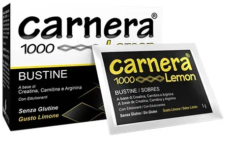 Carnera 1000 Integratore con Creatina Carnitina e Arginina 18 Buste Gusto Limone
