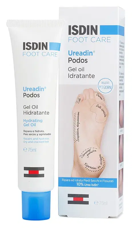 Isdin Ureadin Gel Oil Idratante per Piedi Secchi e Screpolati 75 ml