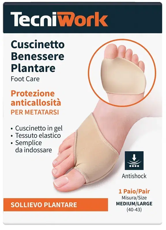 Tecniwork Night&Day Benessere Plantare Cuscinetto in Gel Taglia M/L