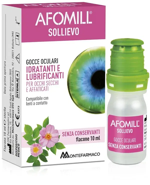 Afomill Sollievo Gocce Oculari con Acido Ialuronico 10 ml
