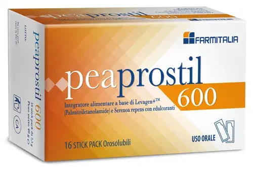 Peaprostil 600 Integratore Prostata e Vie Urinarie 16 Stick Pack Orosolubili