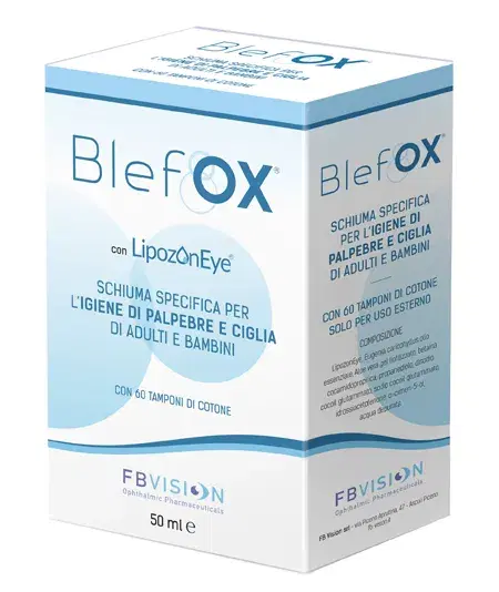 BlefOX Schiuma Per Igiene Palpebre E Ciglia 50ml + 60 Dischetti