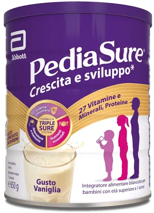 Pediasure Crescita E Sviluppo Integratore Alimentare per Bambini Vaniglia 850g