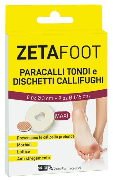ZFoot Paracalli Tondi con Dischetti Misura C8 Confezione da 9 Pezzi