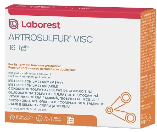 Artrosulfur Visc Integratore Per Il Benessere Delle Articolazioni 16 Bustine