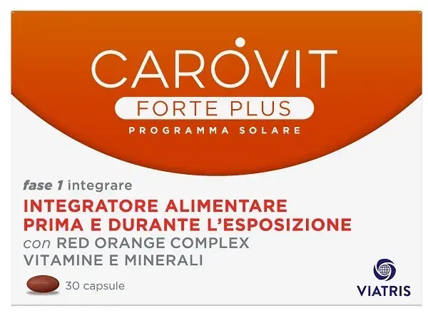 Carovit Forte Plus Integratore Prima e Durante l'Esposizione Solare 30 compresse