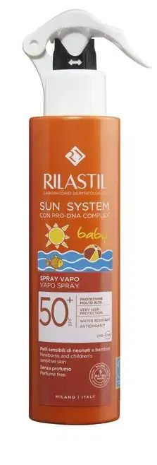 Rilastil Sun System Baby SPF50+ Spray Solare Emulsione Corpo per Bambini 200 ml