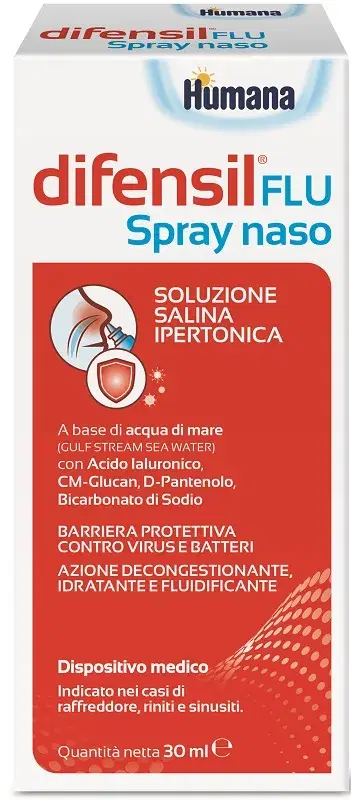 Difensil Flu Spray Naso Soluzione Salina Ipertonica 30 ml