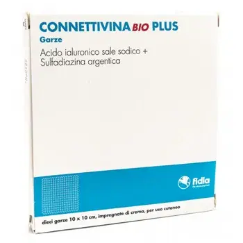 Fidia Connettivina Bio Plus Trattamento Ferite 10 Garze 10x10 cm