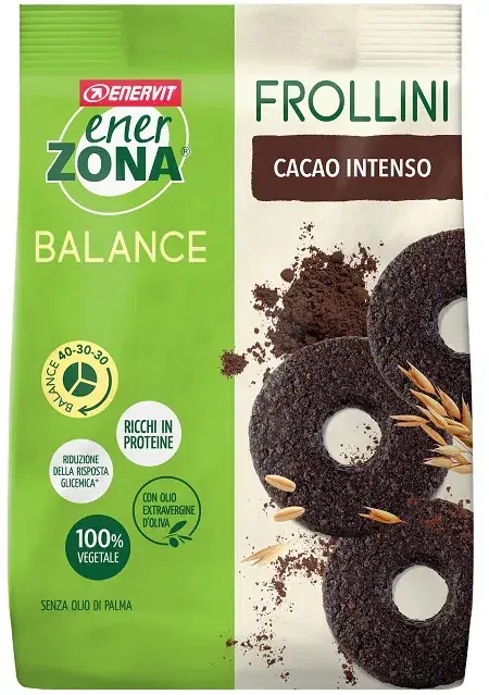 EnerZona Balance Frollini Cacao Fondente Intenso Senza Olio di Palma 250 g