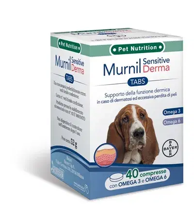 Murnil Sensitive Derma Mangime Complementare Cani 40 Compresse
