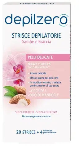 Depilzero 20 Strisce Depilatorie Gambe Braccia