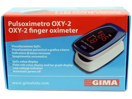 Gima Pulsoximetro da Dito Oxy-2 Schermo Led 60x30,5x32,5mm 1 Pezzo